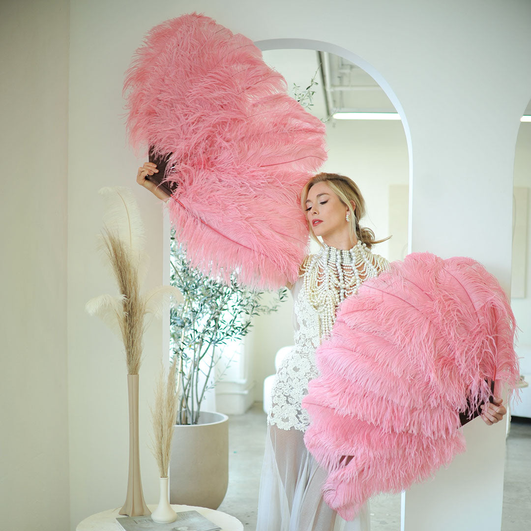 Ostrich Fan with Prime Ostrich Femina Feathers - Met Gala Potpourri