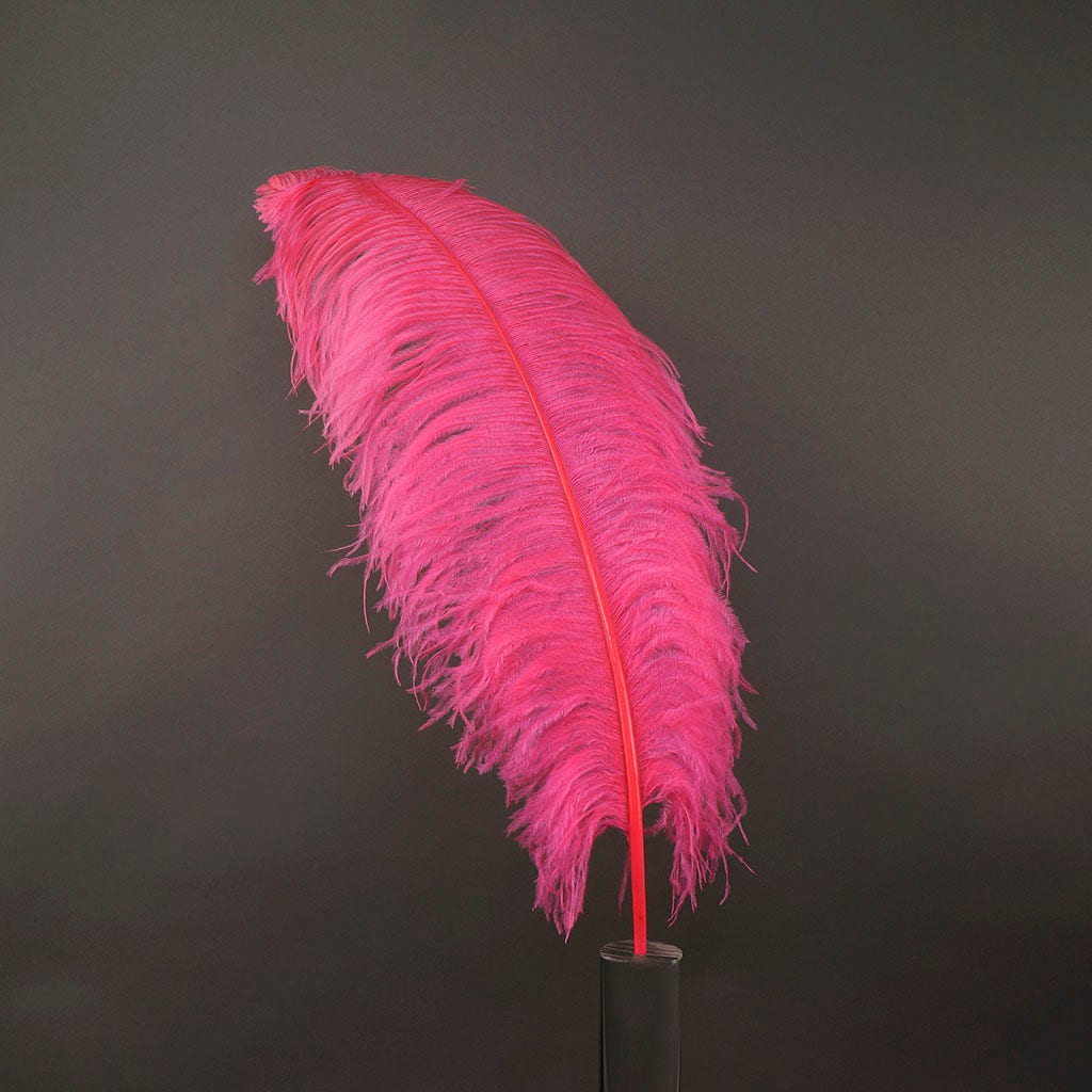 Large Ostrich Feathers - 24-30 Prime Femina Plumes - Pink Orient