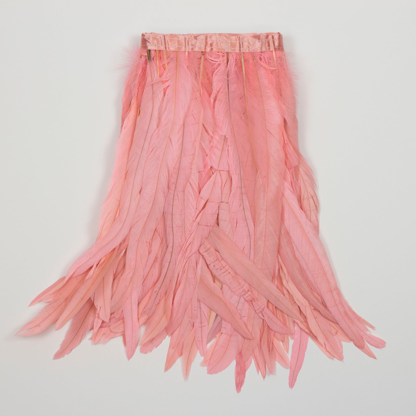 Coque Tail Feather Fringe - 12-14" - Bleach Dyed Candy Pink