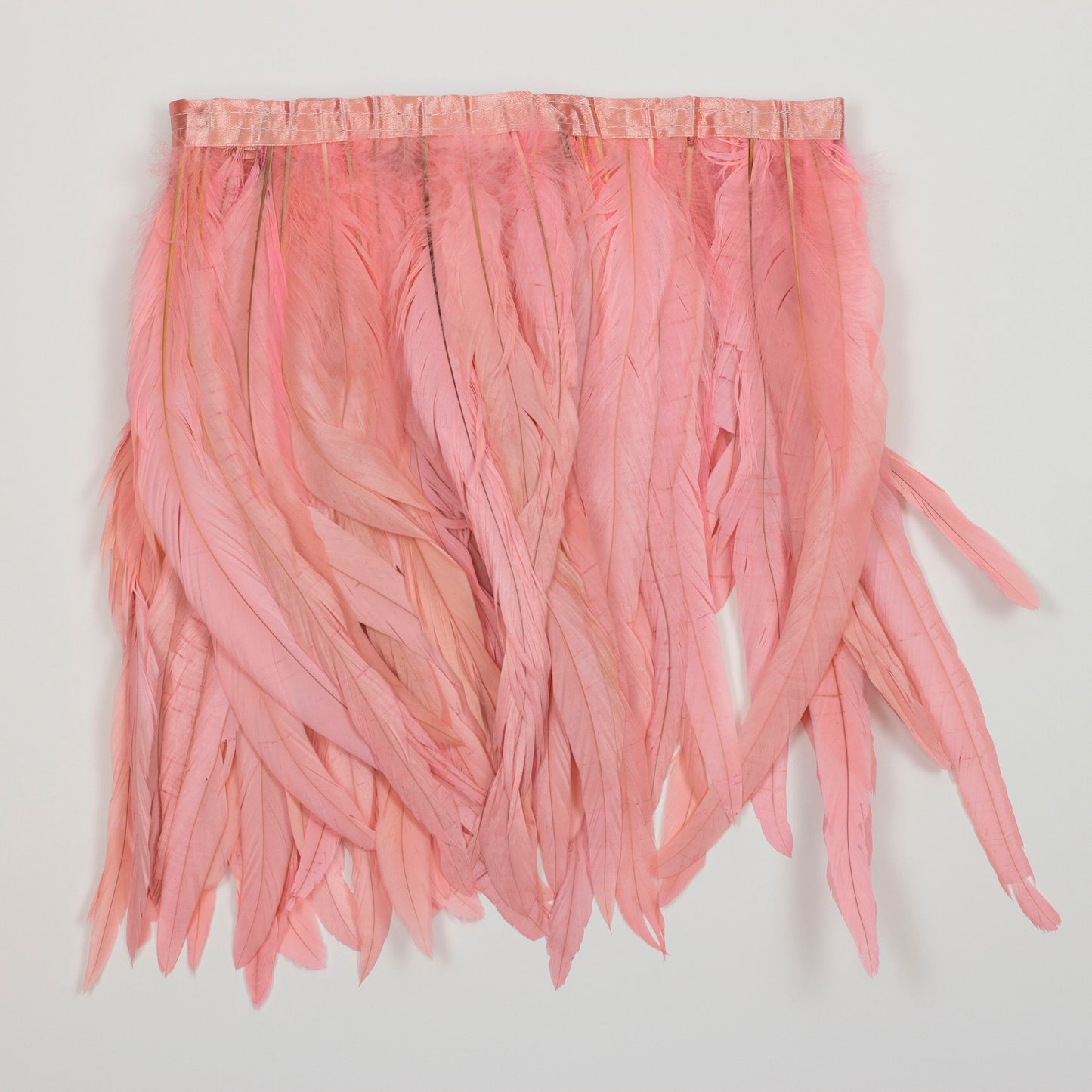 Coque Tail Feather Fringe - 12-14" - Bleach Dyed Candy Pink