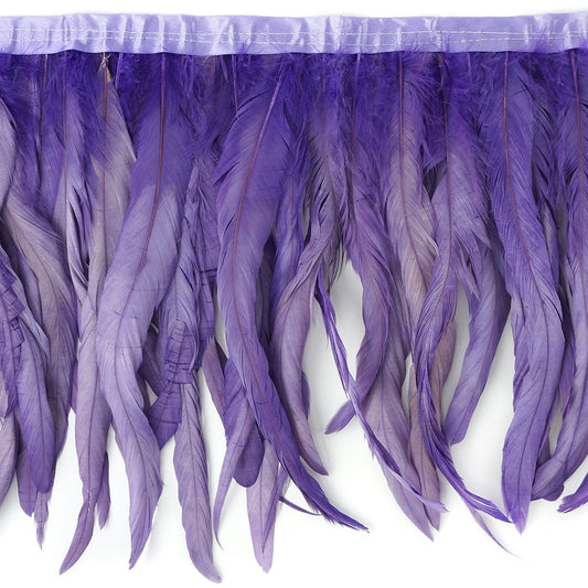 Bleach Dyed Coque Tail Fringe - 10-12" - Fl Lilac