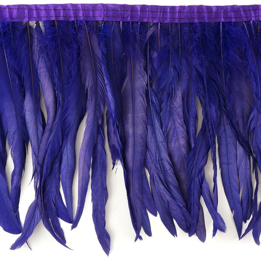 Bleach Dyed Coque Tail Fringe - 10-12" - Regal