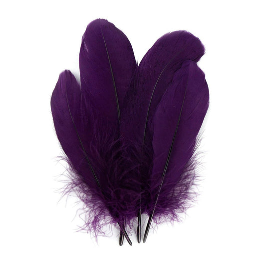 Bulk Bulk Goose Pallet Feathers 6-8 Inch - 1/4 LB - Purple