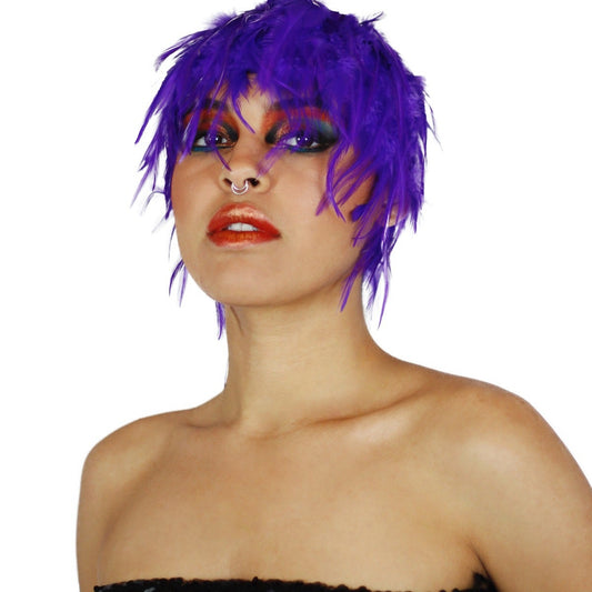 Hackle Feather Wig-Solid - Regal