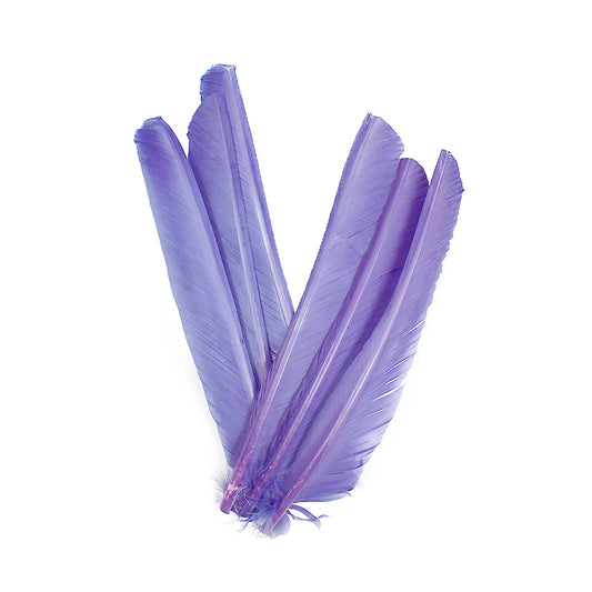 Lavender Cut Turkey Pointer Feathers 8-12"