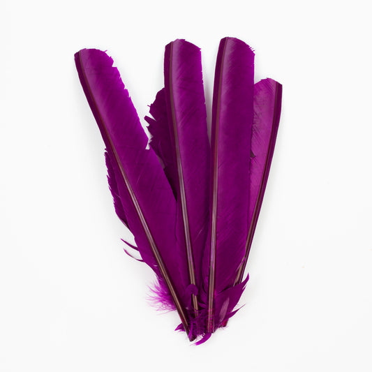 Very Berry Cut Turkey Pointer Feathers 8-12"