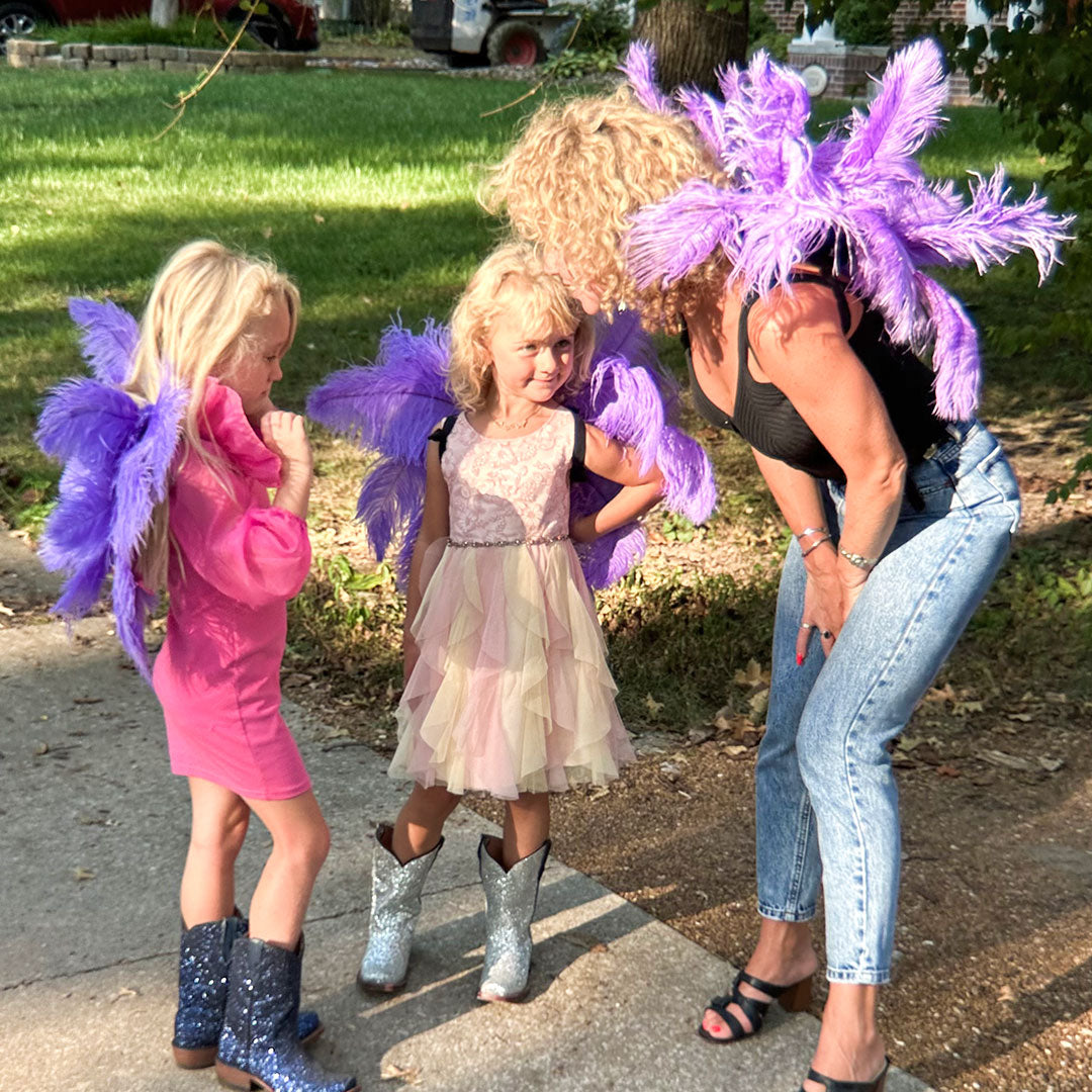Large Ostrich Feather Wings  -  Lavender