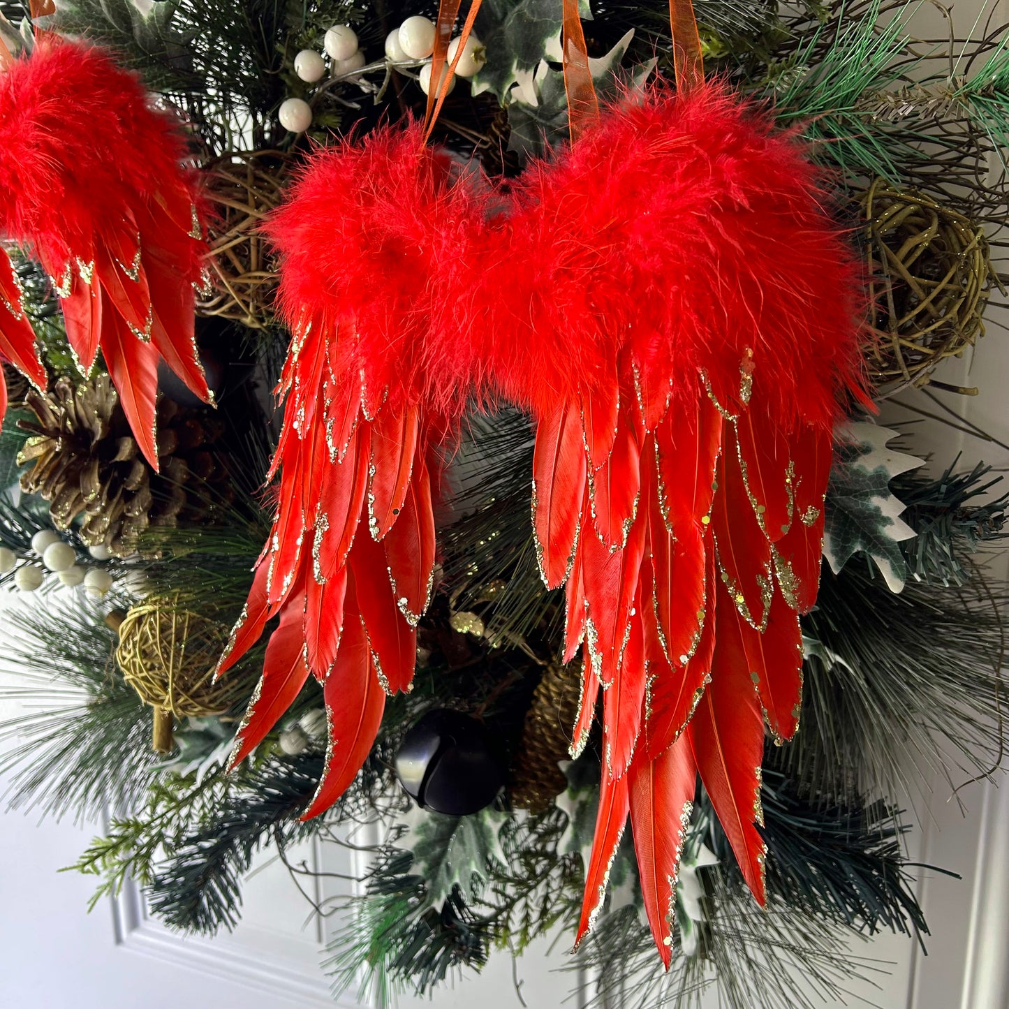 Red Angel Wing Ornament