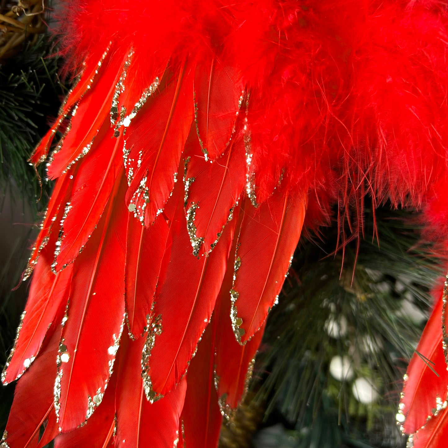 Red Angel Wing Ornament