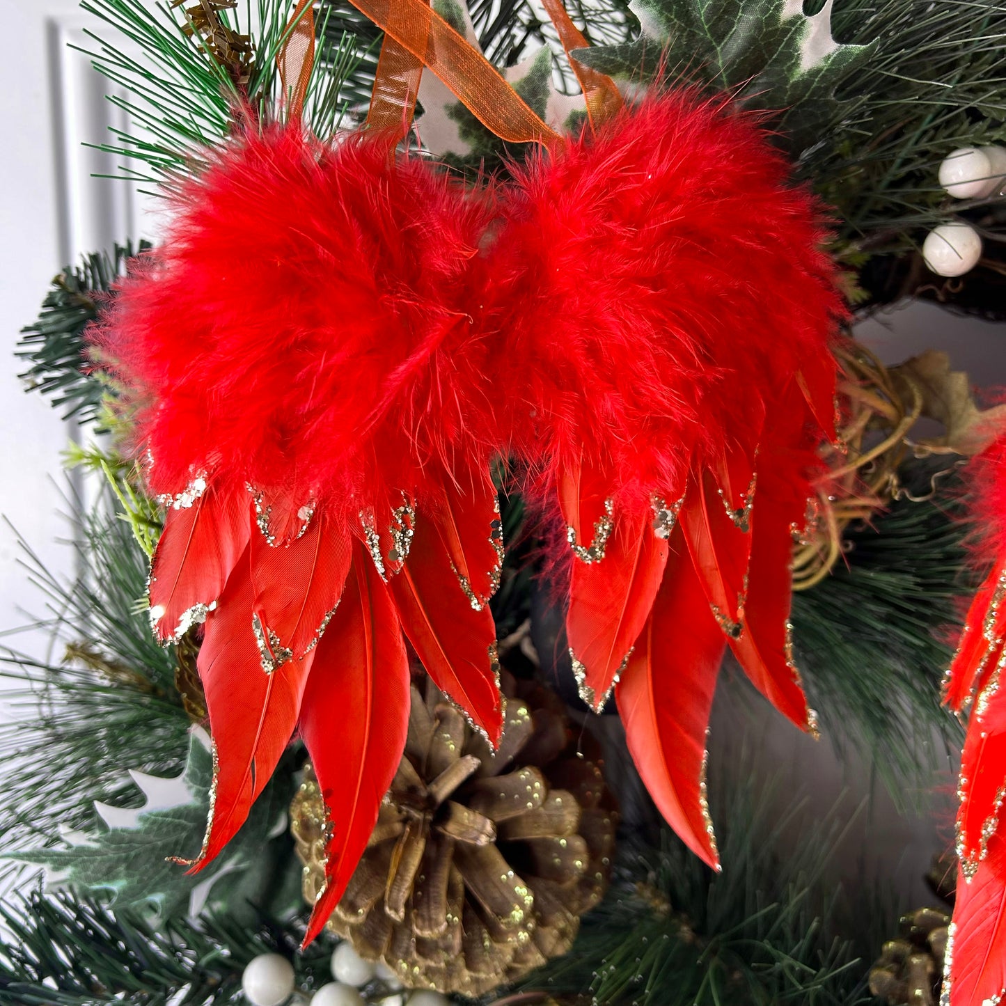 Red Angel Wing Ornament