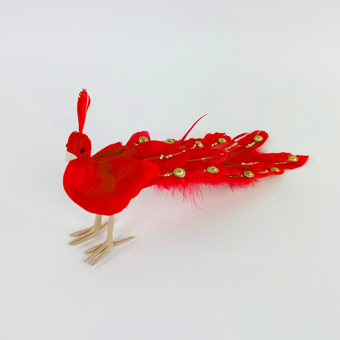 Red Peacock Ornament