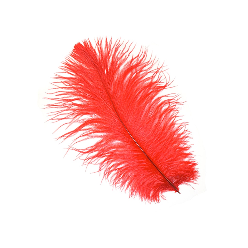 Ostrich Feathers 13-16" Drabs - Red