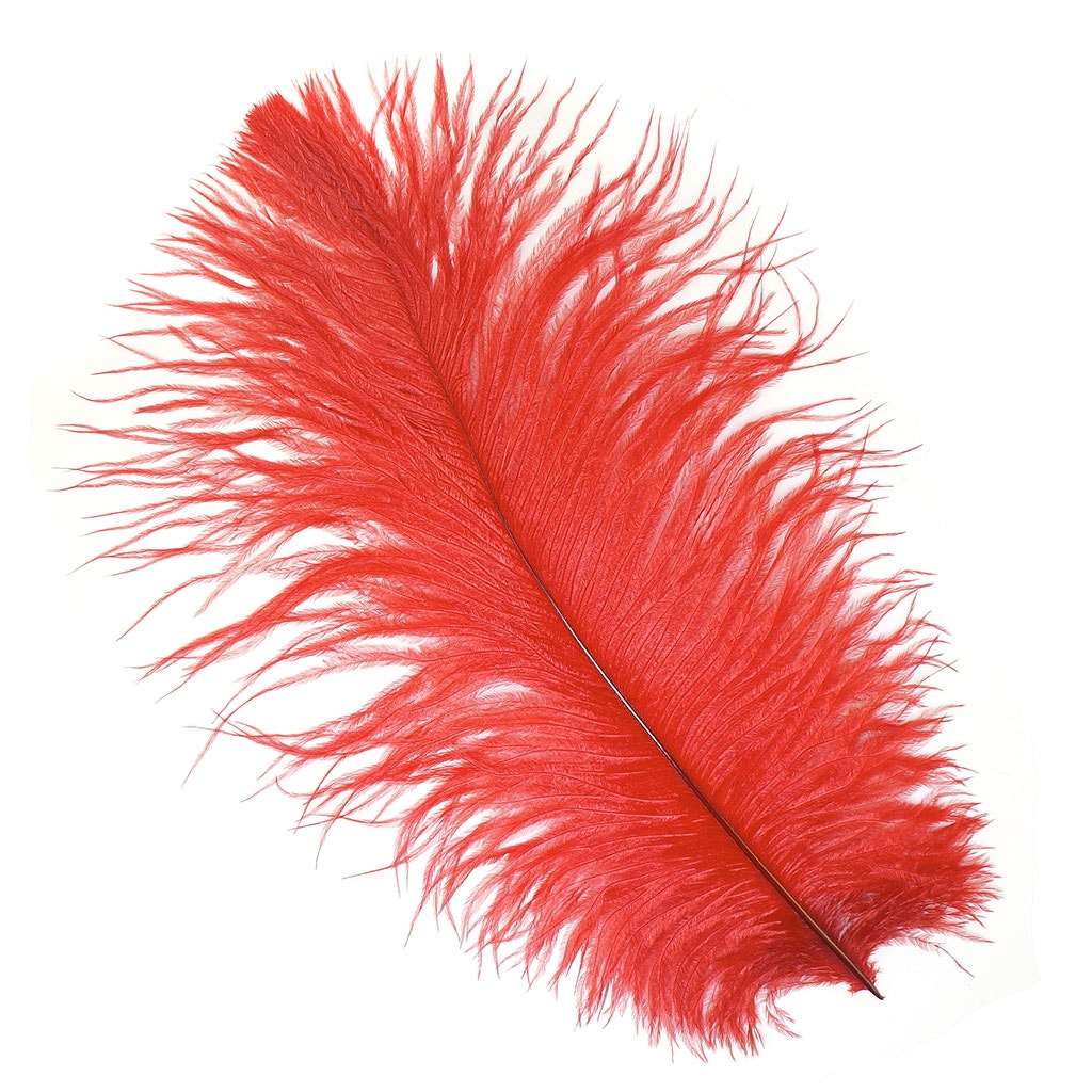 Ostrich Feathers 13-16" Drabs - Red