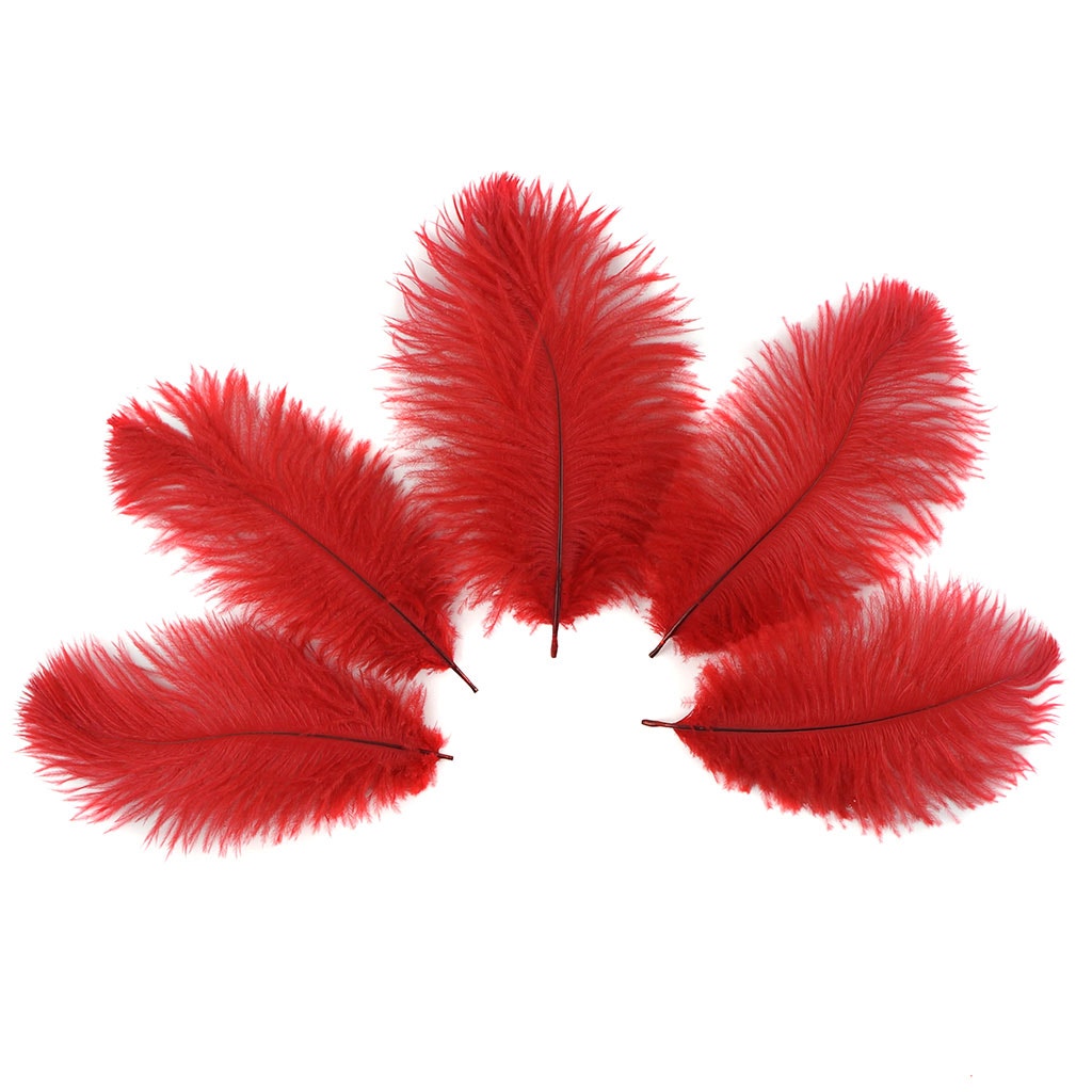 Ostrich Feathers 4-8" Drabs - Red