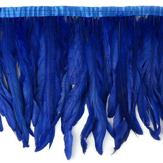 Bleach Dyed Coque Tail Fringe - 10-12" - Royal