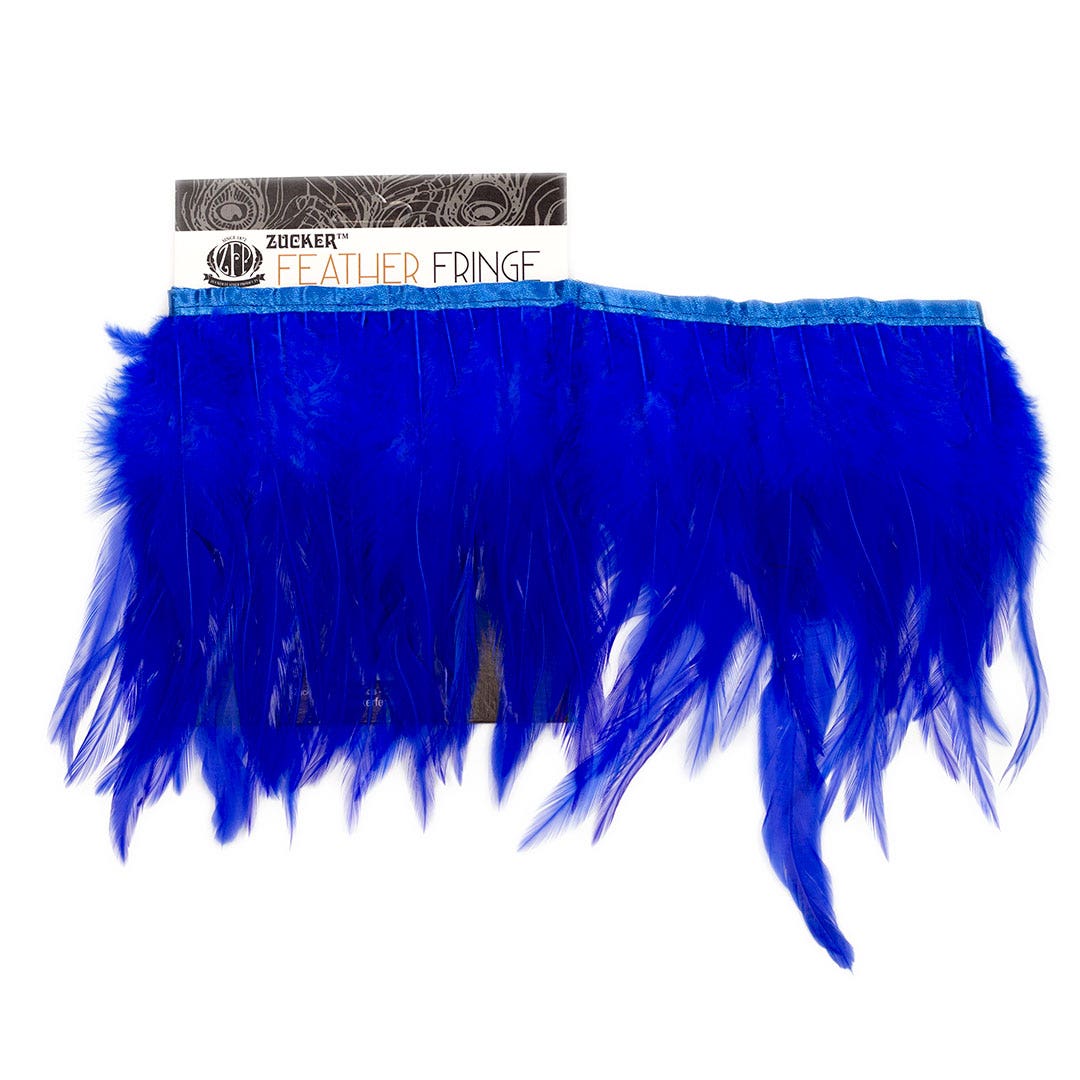 Rooster Saddle Fringe on Bias 6-8" x 1 YD-Royal