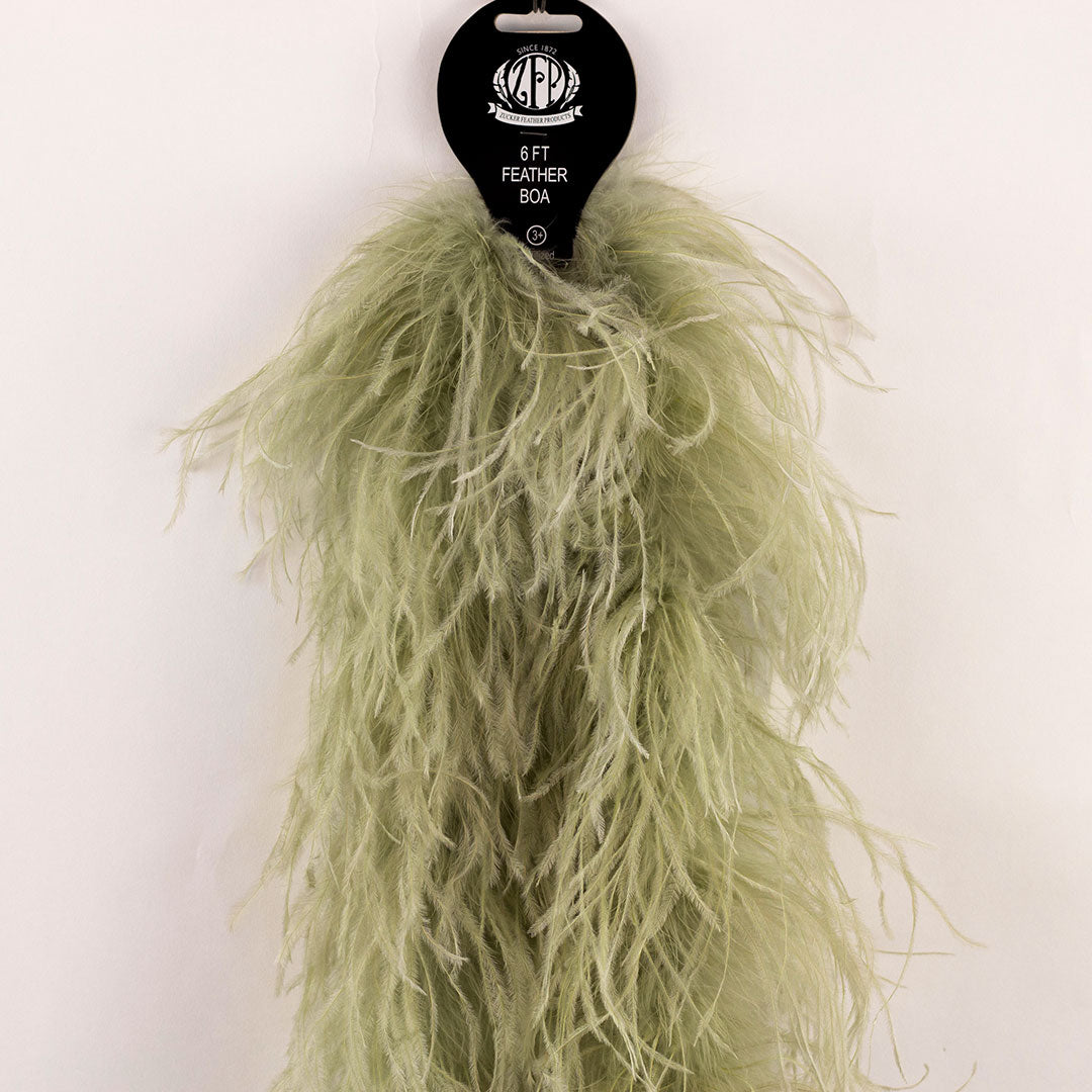 Sage Green 2 Ply Ostrich Feather Boa