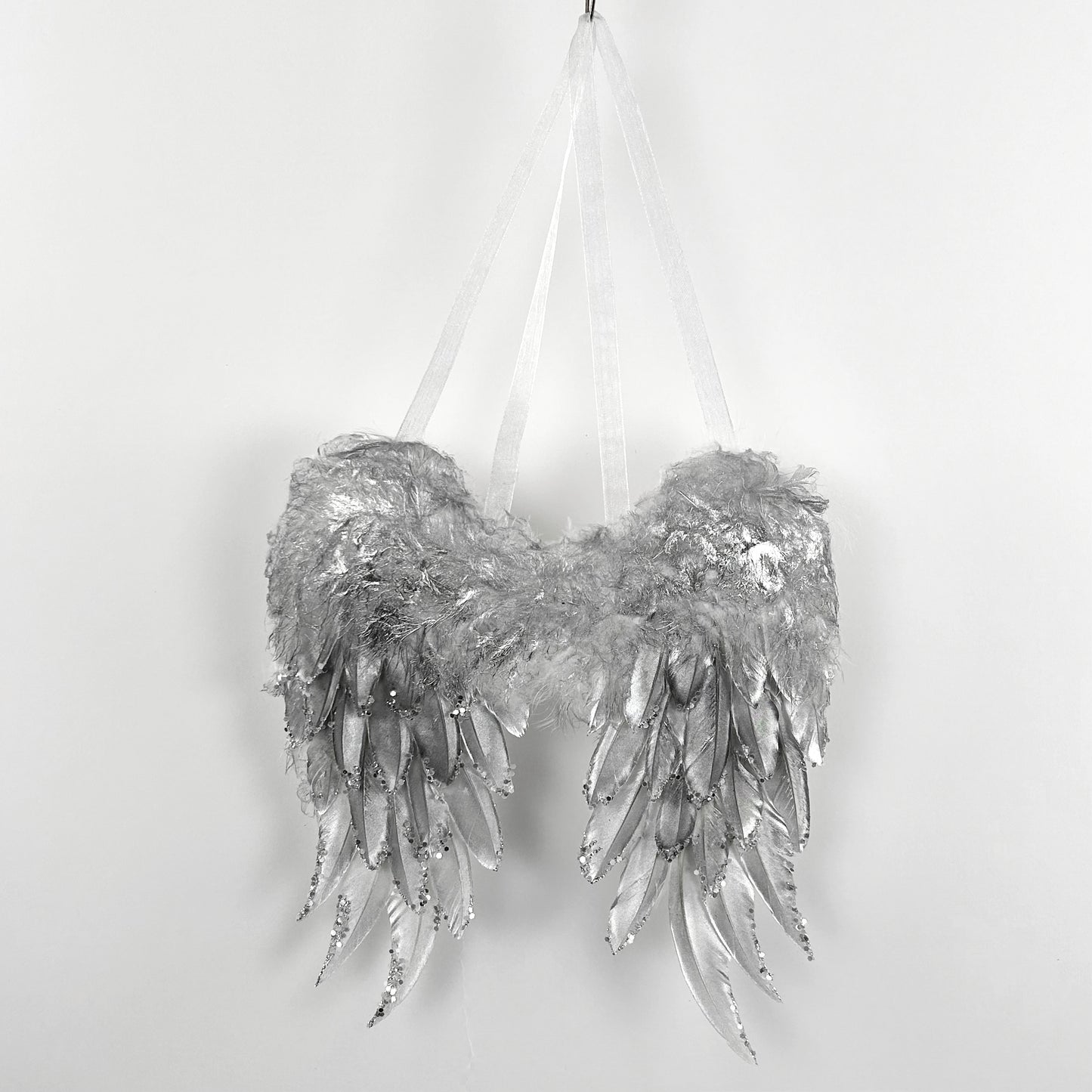 Silver Angel Wing Ornament