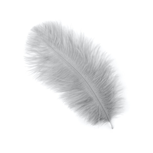 Ostrich Feathers 4-8" Drabs - Silver