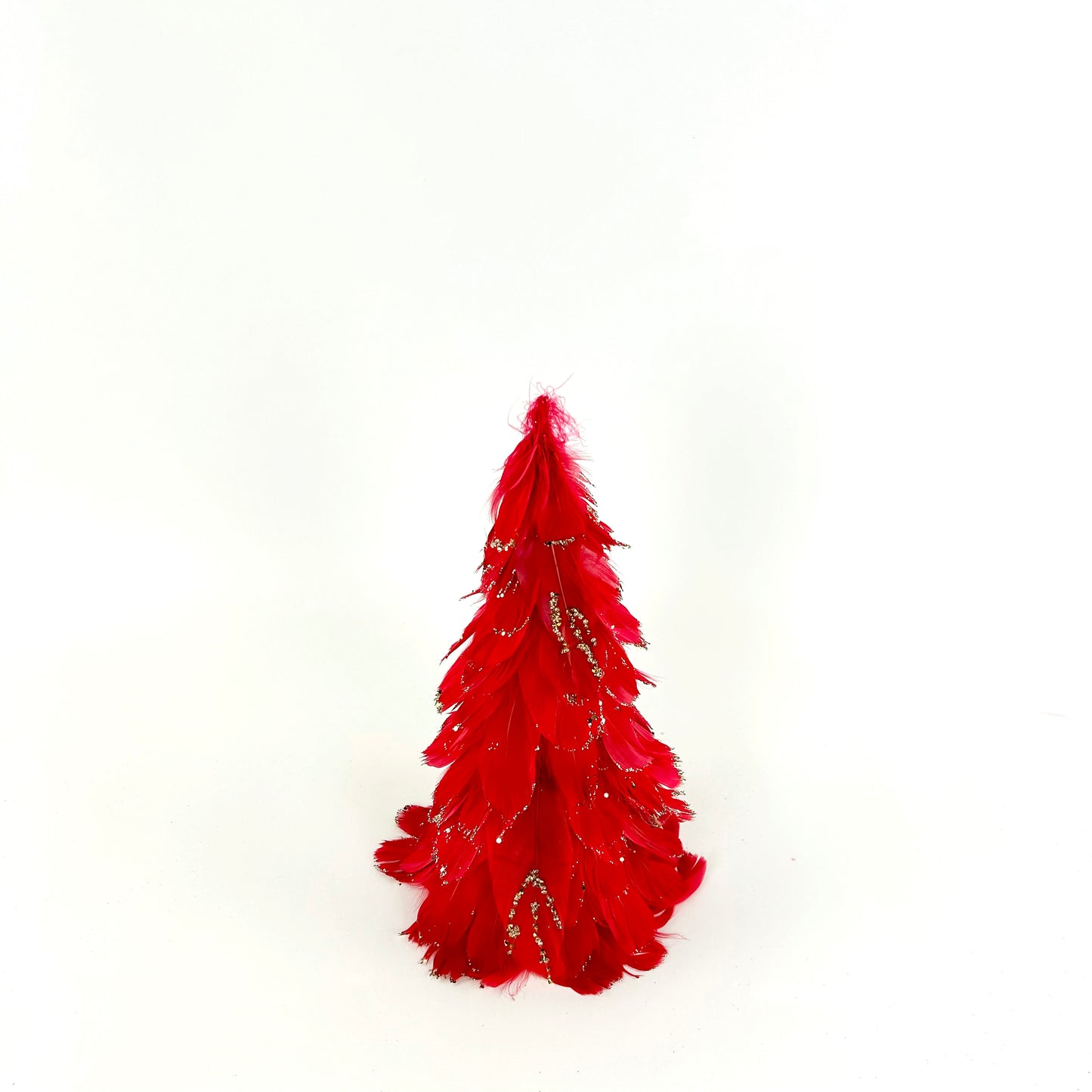 Feathered Red Christmas Tree