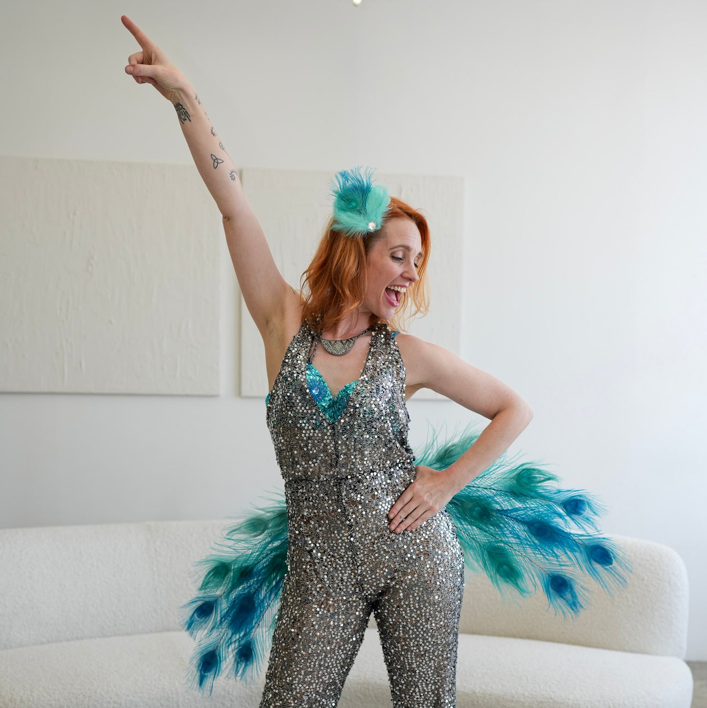 Ocean Dream Peacock Fairy Wings & Cuffs