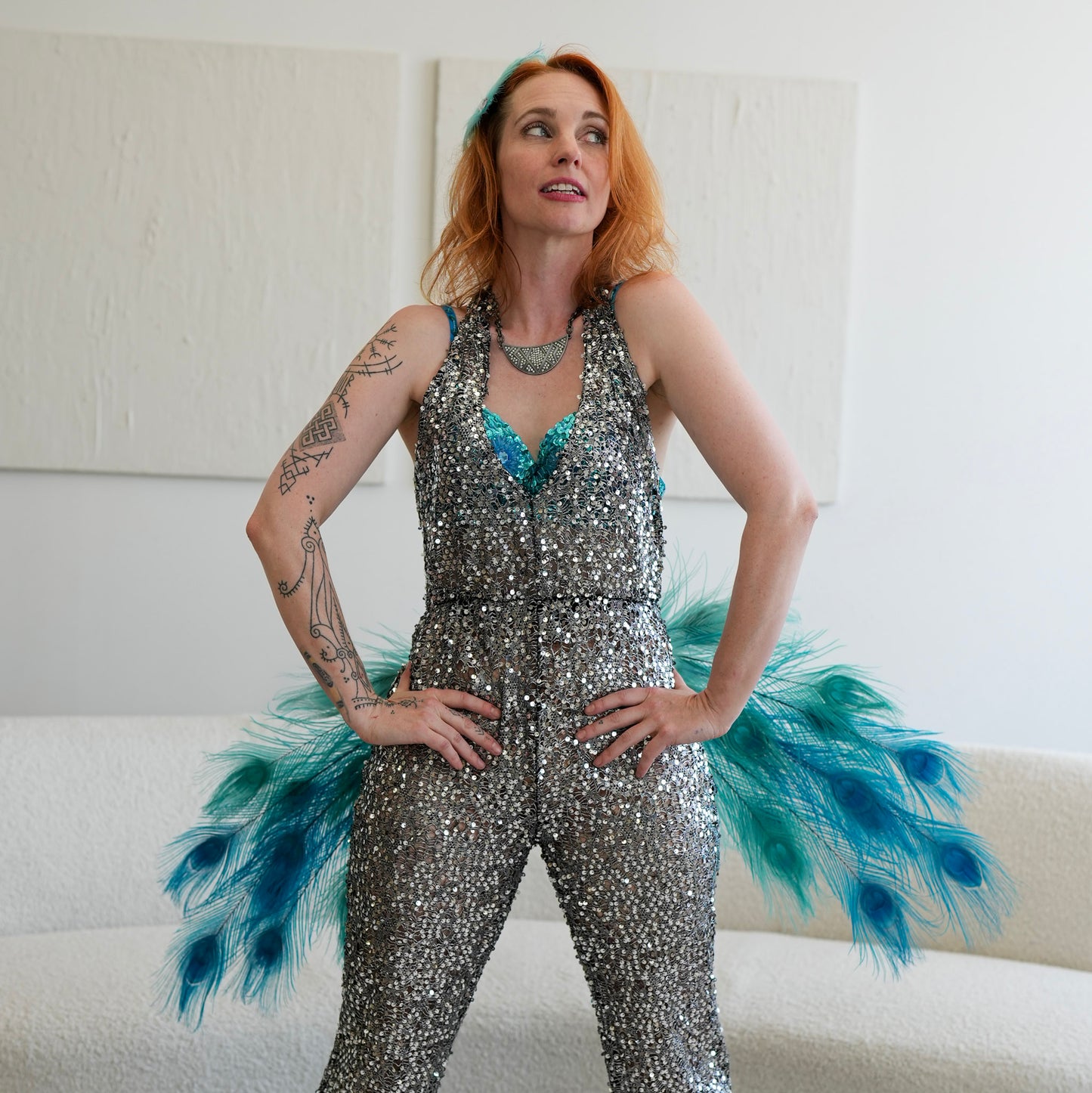 Ocean Dream Peacock Fairy Wings & Cuffs