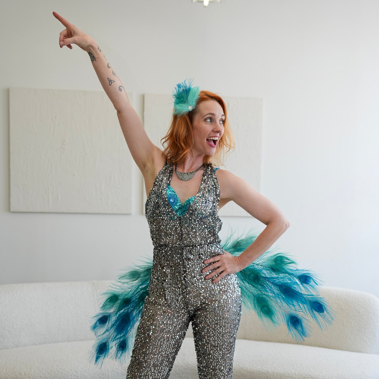 Ocean Dream Peacock Fairy Wings & Cuffs