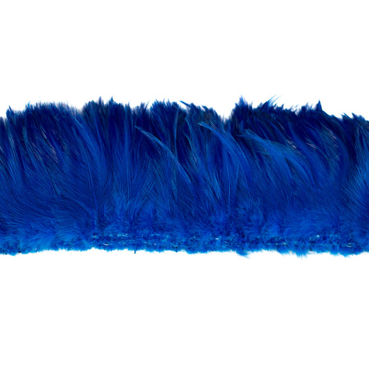 Bulk Rooster Hackle Feathers - White Dyed Dark Turquoise