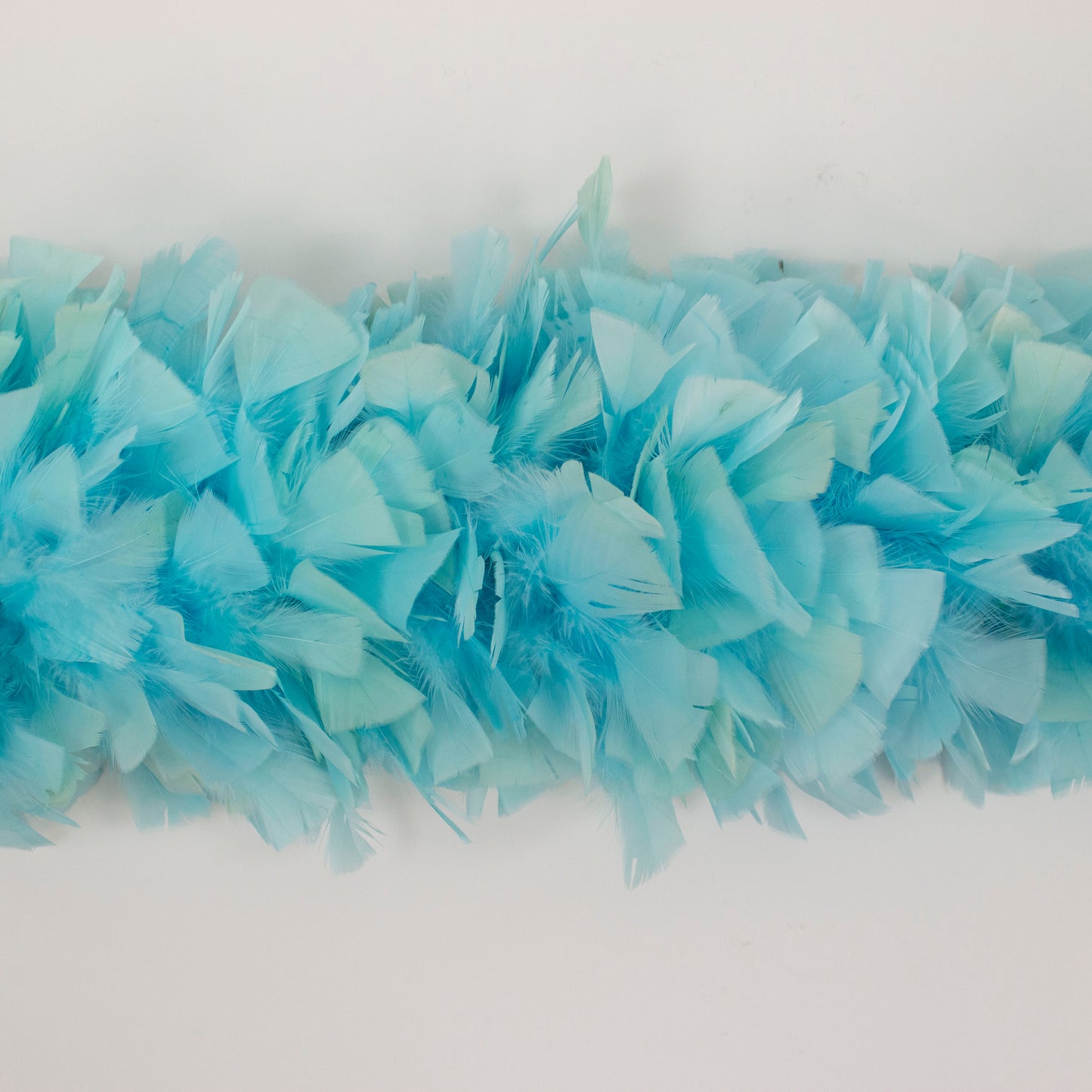 Turkey Feather Boa 10-14" - Light Turquoise