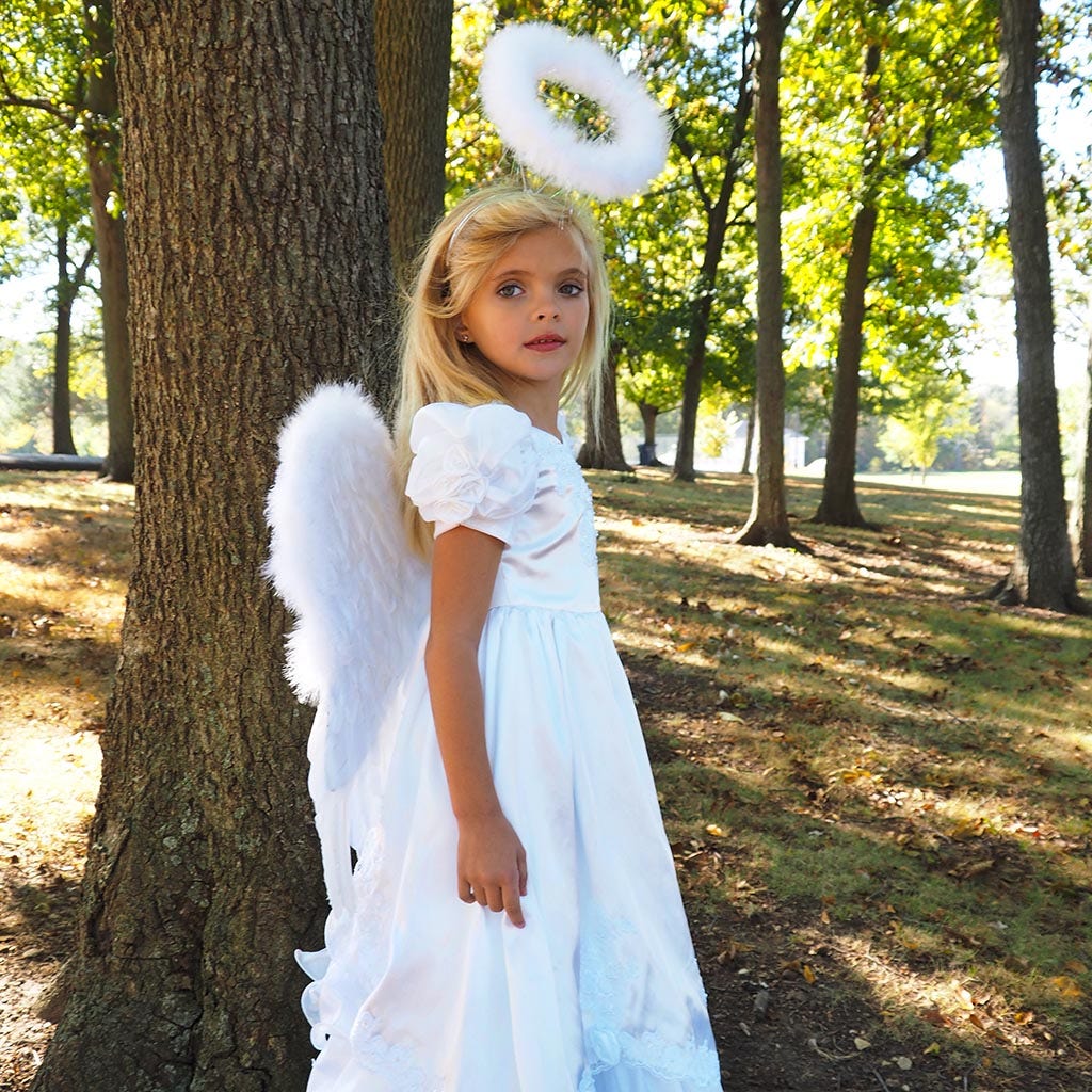 ZUCKER White Angel Fairy Costume Wings - Small Adult and Teens Halloween Costume & Cosplay Feather Wings ZUCKER White Angel Fairy Costume Wings - Small Adult and Teens Halloween Costume & Cosplay Feather Wings