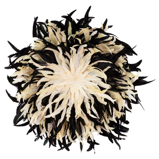 Black and Beige Feather Wall Art Juju Hat