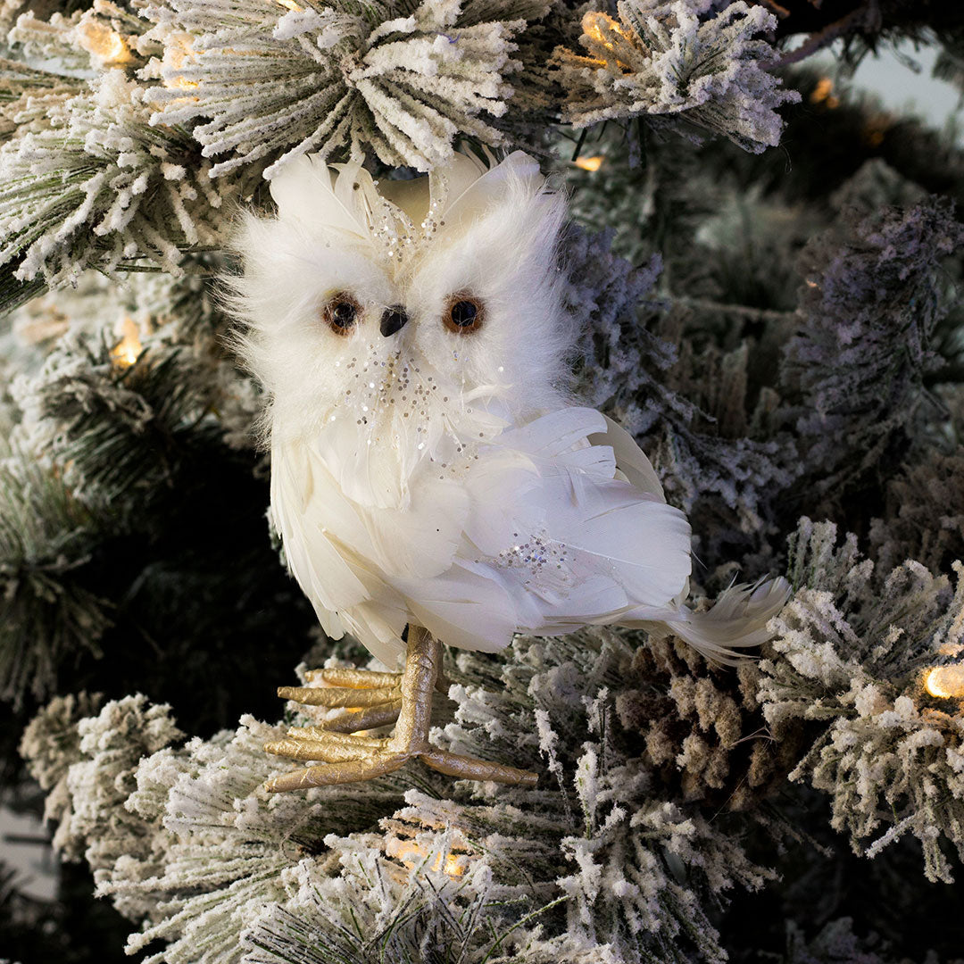 Stuffed Snowy Owl Home Decor