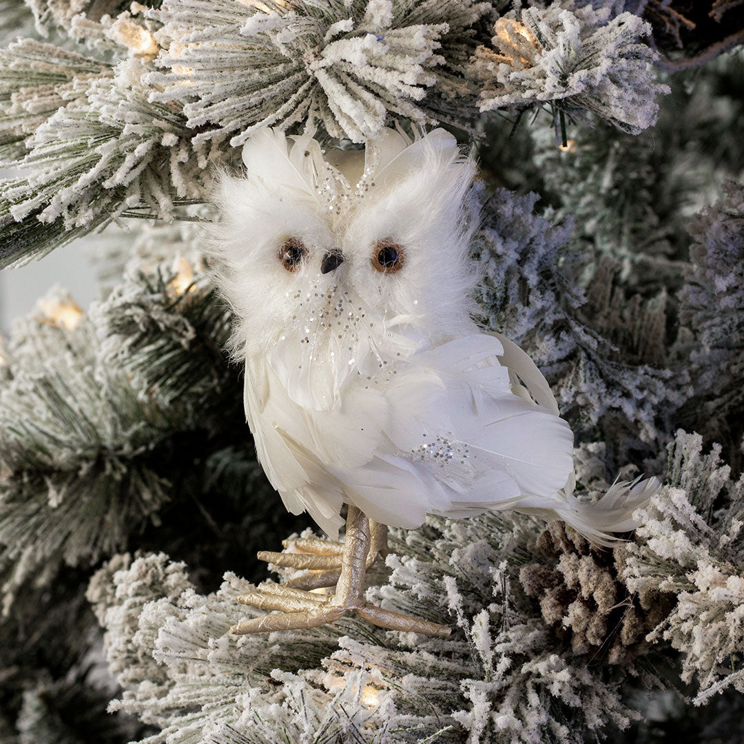 Stuffed Snowy Owl Home Decor