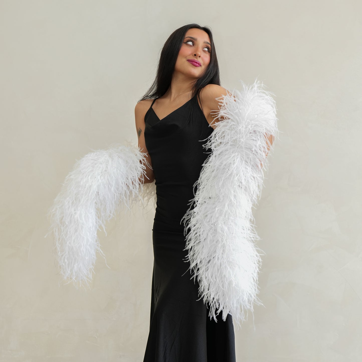 White 10 Ply Ostrich Feather Boa