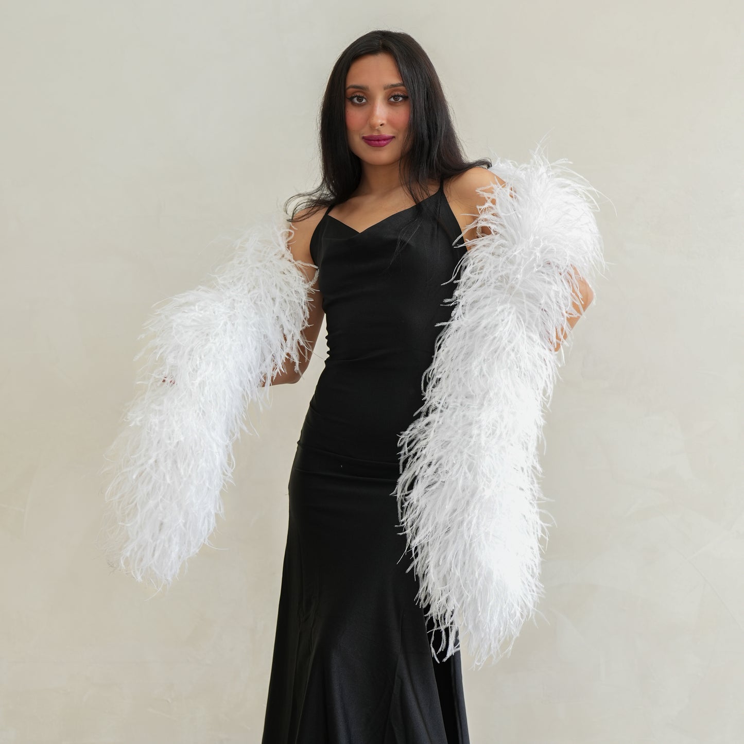 White 10 Ply Ostrich Feather Boa