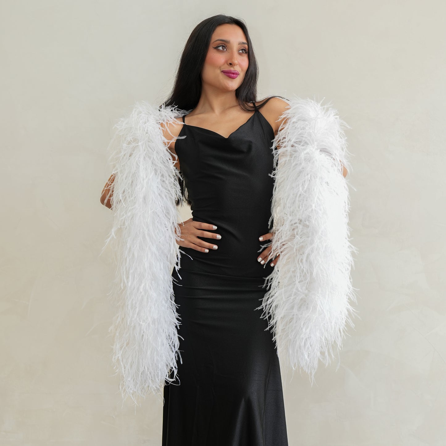 White 10 Ply Ostrich Feather Boa