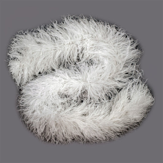 White 10 Ply Ostrich Feather Boa