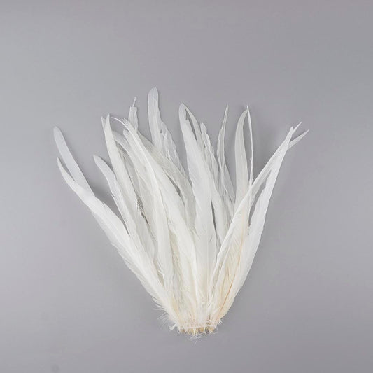 Rooster Coque Tails White - 13 - 16" - 25pcs