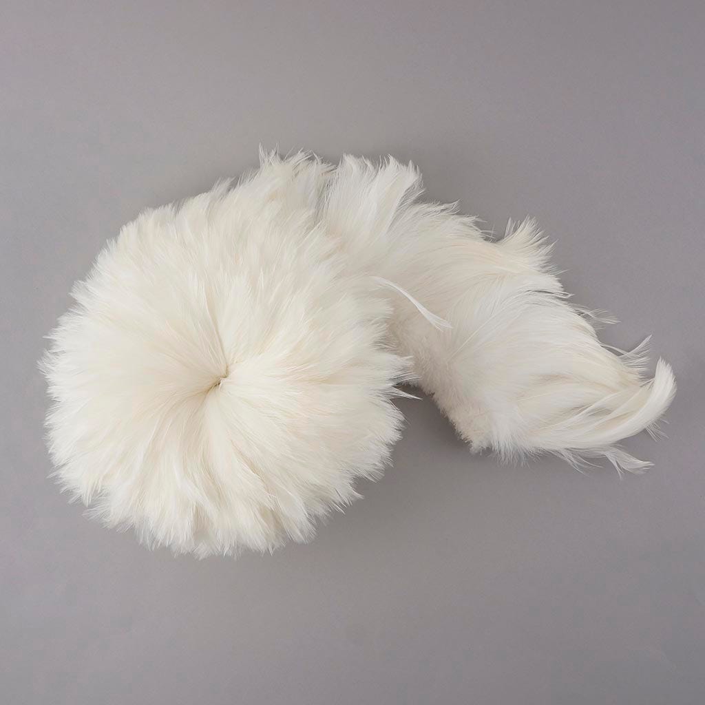 Bulk Rooster Hackle-White-Dyed - White