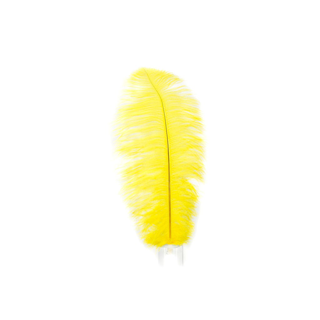 Large Ostrich Feathers - 17"+ Drabs - Yellow