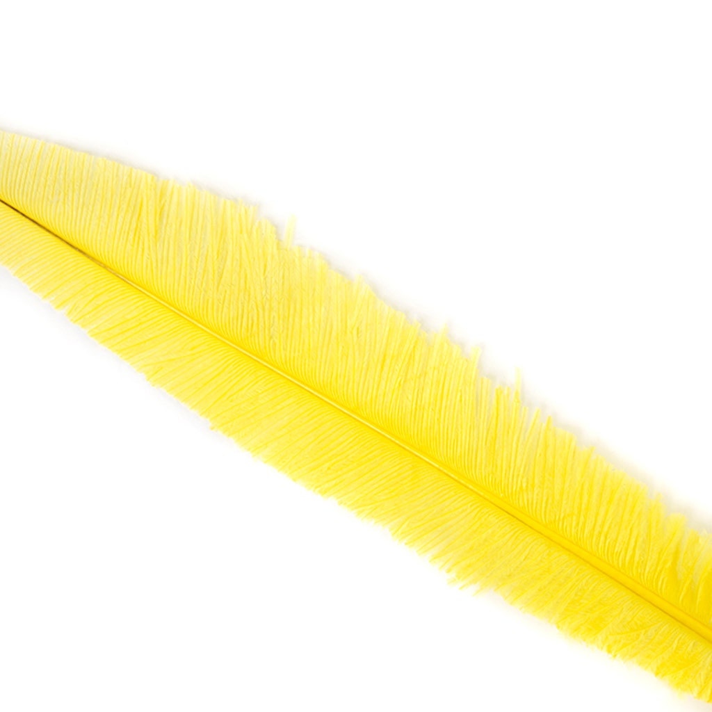 Ostrich Feathers - 13-24" Nandus - Fluorescent Yellow
