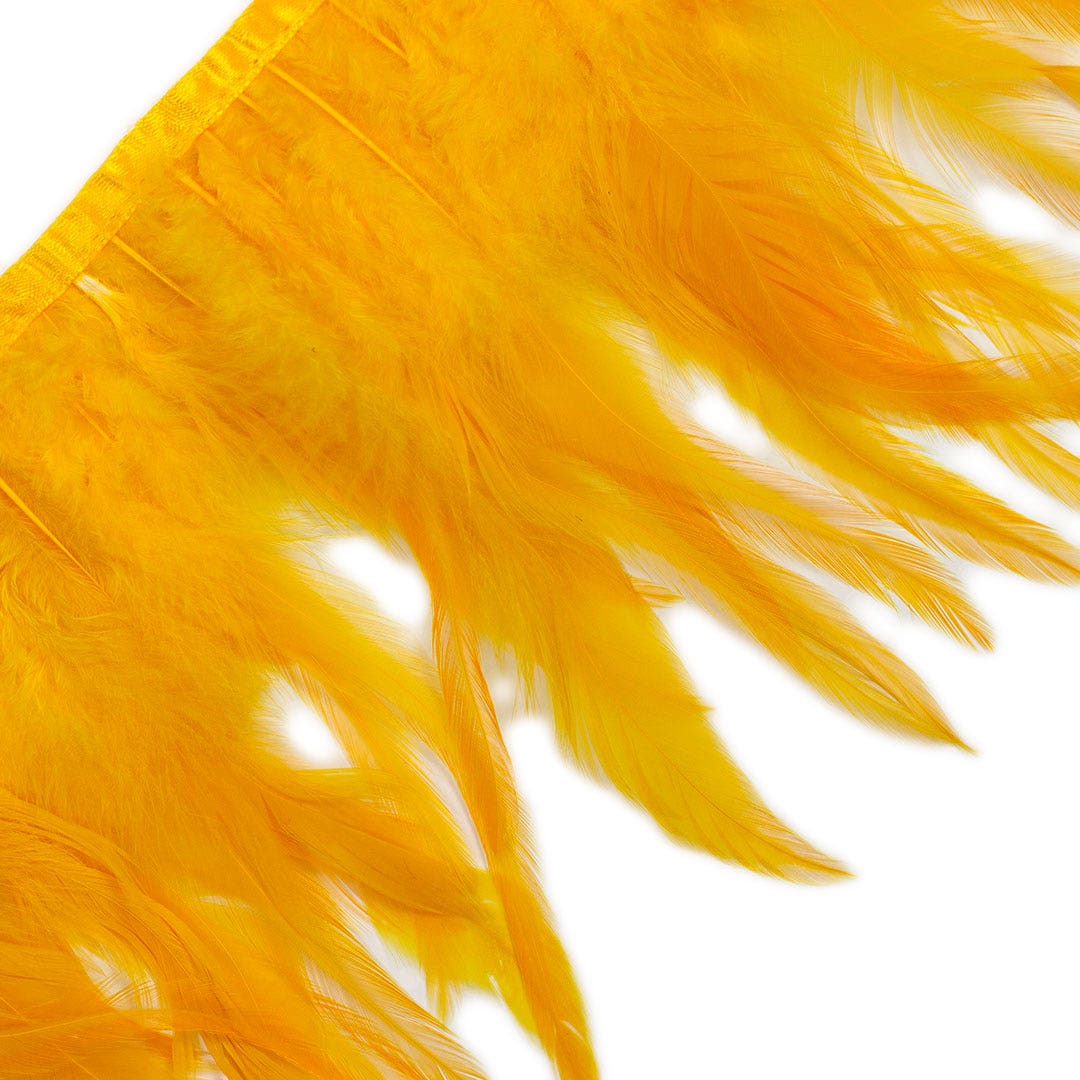 Rooster Saddle Fringe on Bias 6-8" x 1 YD-Gold