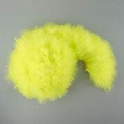 STRUNG TURKEY MARABOU BLOOD QUILL FEATHERS - 4-5" - LIME