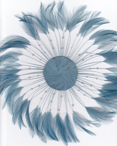 Feather Hackle Plates Solid Colors - Country Blue-fp