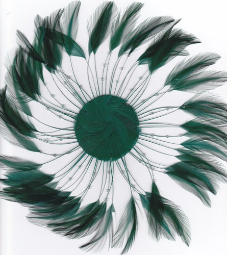Feather Hackle Plates Solid Colors - Hunter Green