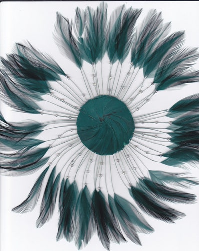 Feather Hackle Plates Solid Colors - Teal