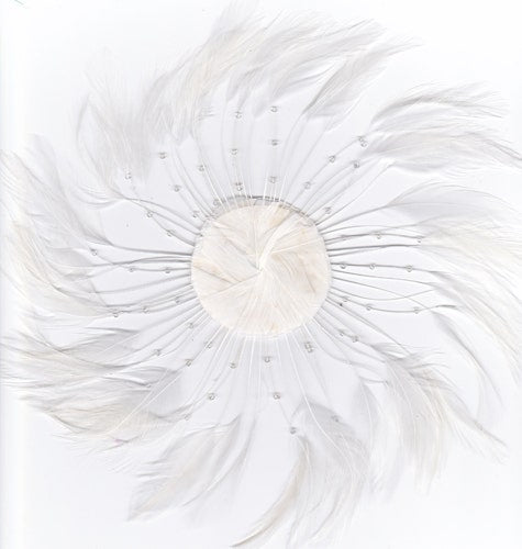 Feather Hackle Plates Solid Colors - White