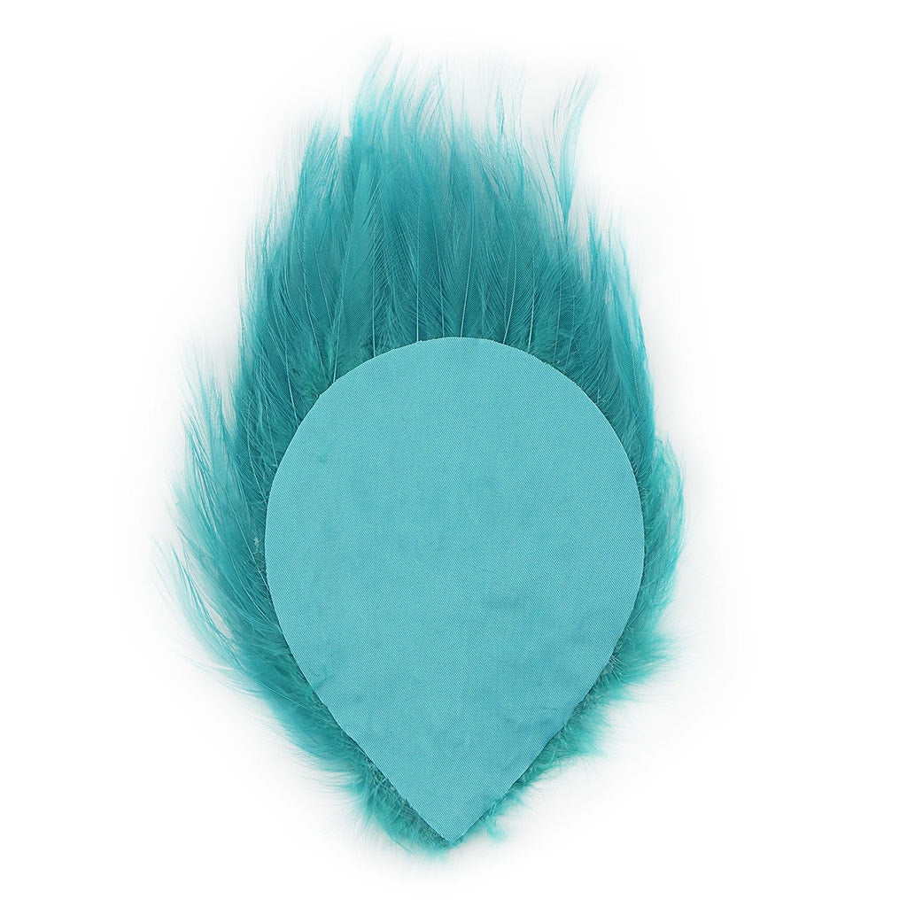 Feather Hackle Pads Dyed - Dark Aqua