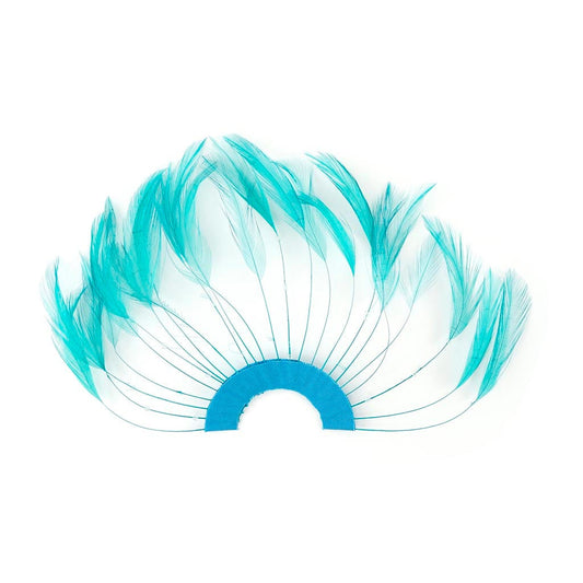 Feather Hackle Plates Solid Colors - Dark Aqua