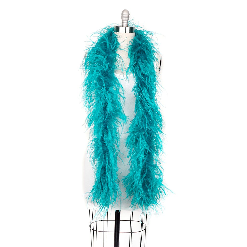 Dark Aqua 2 Ply Ostrich Feather Boa